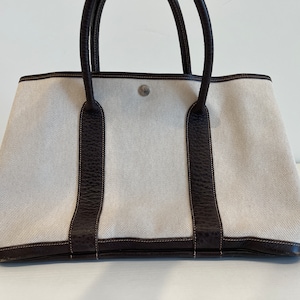 Pre-owned Hermes Garden Party with Entrupy Certificate of Authenticity