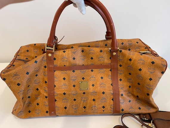 MCM Vintage Visetos Belted Duffel Bag (SHF-19048) – LuxeDH