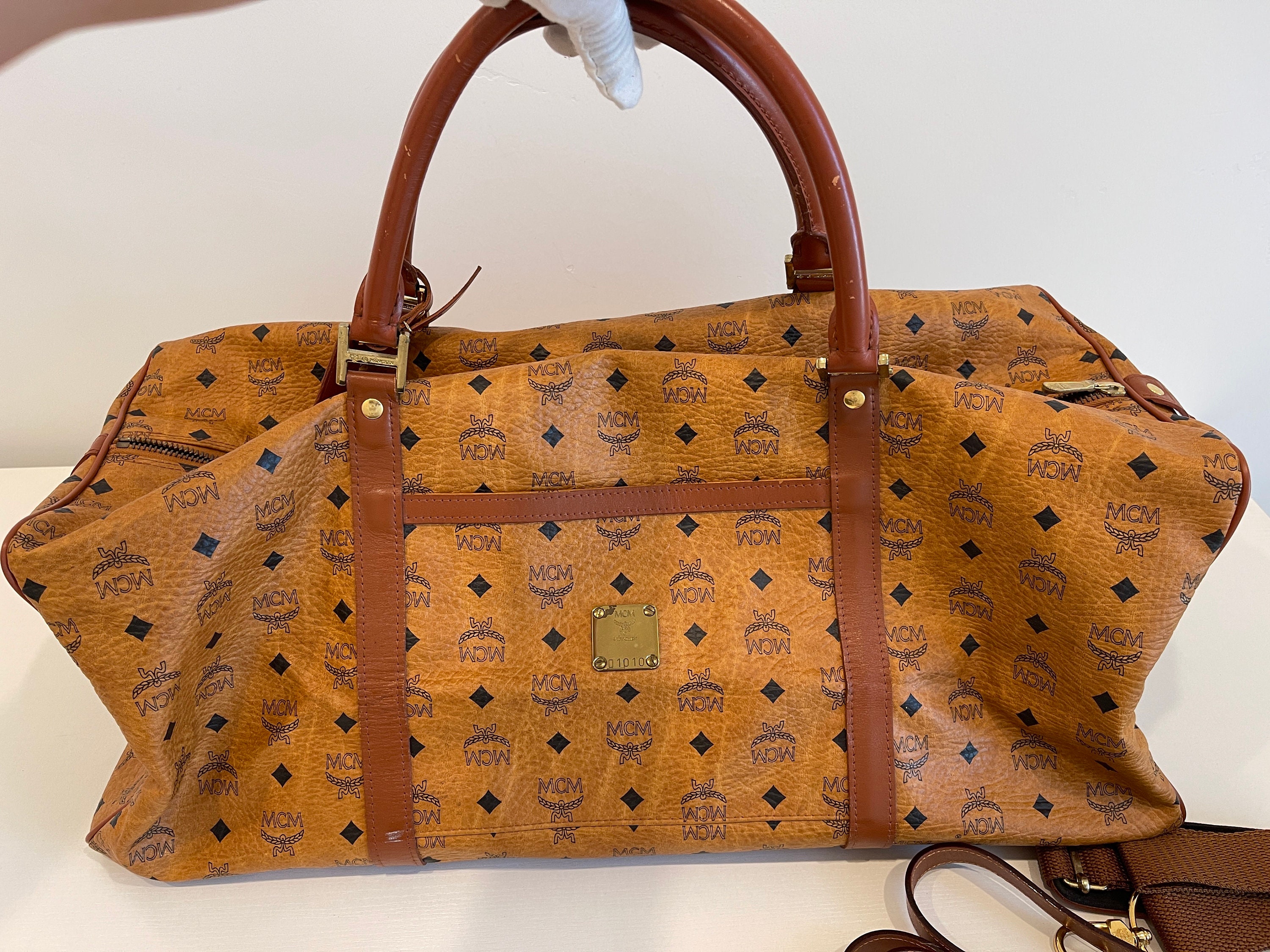 vintage mcm duffle bag