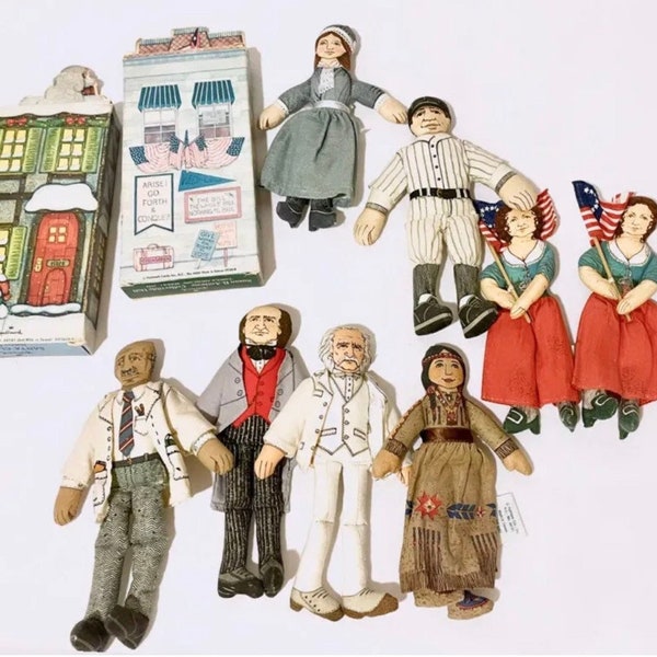 1979 Vintage Famous Americans Series Cloth Dolls | Your Choice!