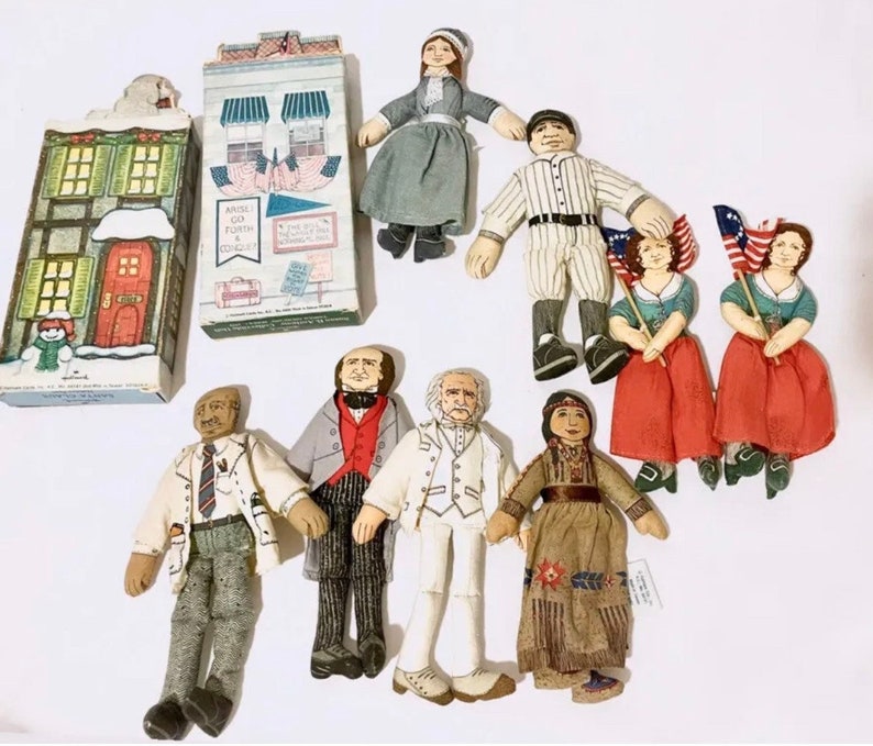 1979 Vintage Famous Americans Series Cloth Dolls Your Choice image 1