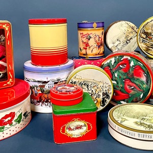 Vintage Christmas Tins & Cookie Storage | Your Choice!