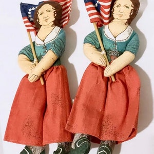 1979 Vintage Famous Americans Series Cloth Dolls Your Choice Molly Pitcher