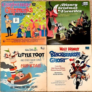 FRI FRAKT! Vintage Disney Children’s Storybook Records 12” LP Vinylskiva ~ Ditt val! Walt Disney LIL TOOT CHIP’N DALE