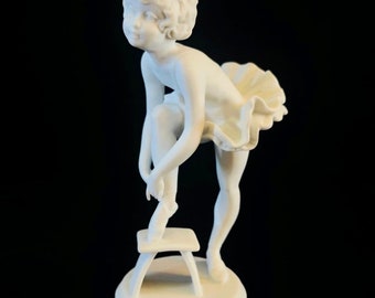 Vintage KAISER White Bisque Figurine | Ballerina Girl #530