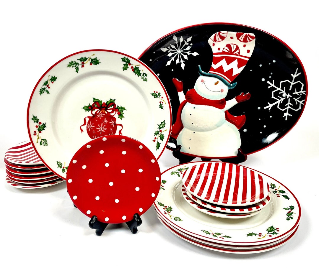 You Choose Christmas Dinner Plates Side Plates Platter Etsy