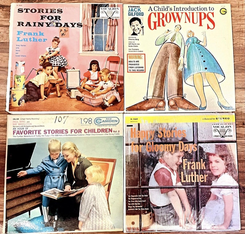 FRI FRAKT! Vintage Disney Children’s Storybook Records 12” LP Vinylskiva ~ Ditt val! Walt Disney bild 5
