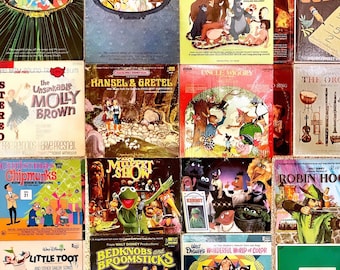 FREE Ship! Vintage Disney Children’s Storybook Records 12” LP Vinyl Recordd~ Your Choice! Walt Disney