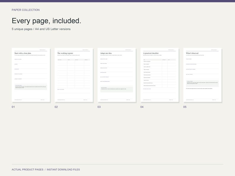 Content Repurpose Planner: 5 unique pages / A4 and US Letter versions