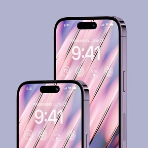 Digital Wallpaper For iPhone and Android | Original Colorful Pink and Blue Modern Art | Digital Download