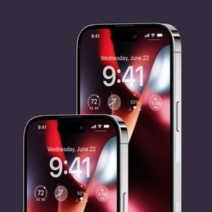Digital Wallpaper For iPhone and Android | Original Colorful Red and Orange Modern Art | Digital Download