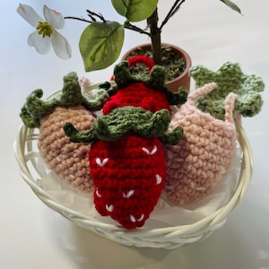 Crochet Strawberry Pouch/Airpod Case/Bag Charm