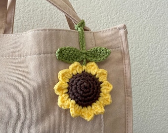 Crochet Sunflower Keychain/Bag Charm