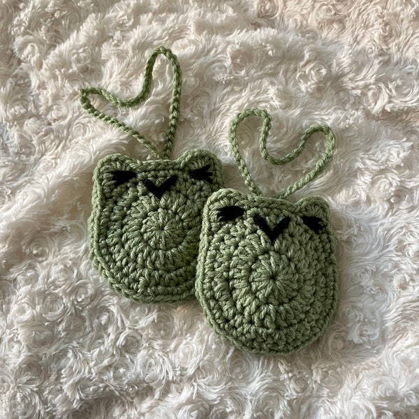 Crochet Frog Pouch, Coin Purse