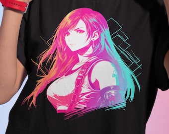 Tifa FF7 Softstyle T-Shirt, Neoncore Tifa, FF7 Shirt