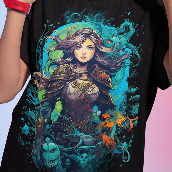 Tee-shirt graphique unisexe Zephyrine Witch of the Wilds, chemise Nature Girl, Streetwear graphique, Streetwear de Style Anime, chemise Naturecore Druid