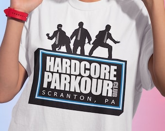 Hardcore Parkour Softstyle T-Shirt, Office Tee, Office Meme Shirt, Parkour Tshirt