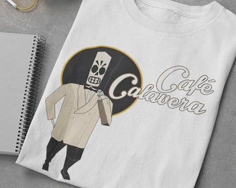 Cafe Calavera Unisex Graphic Tee, Gamer Shirt, PC Games Shirt, Nerdy Shirt