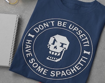 Upsetti Unisex Softstyle T-Shirt, Undertale Shirt, Delta Rune Tshirt, Sans Shirt, Upsetti Spaghetti Shirt