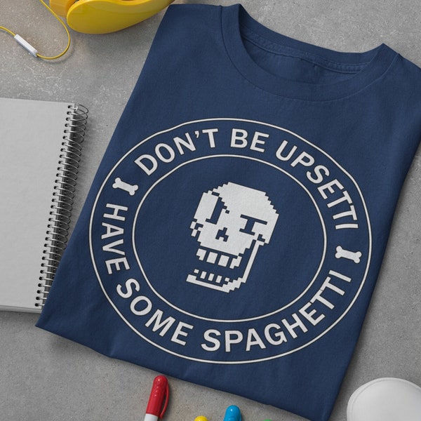 Upsetti Unisex Softstyle T-Shirt, Undertale Shirt, Delta Rune Tshirt, Sans Shirt, Upsetti Spaghetti Shirt