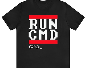 Run CMD Meme Unisex Graphic Tee, Run Command Shirt, Programmer Shirt, Computer Science Tee, Meme Shirt