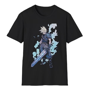 Young Cloud Warrior Softstyle T-Shirt, FF Shirt, Fantasy Shirt, FF7 Tee