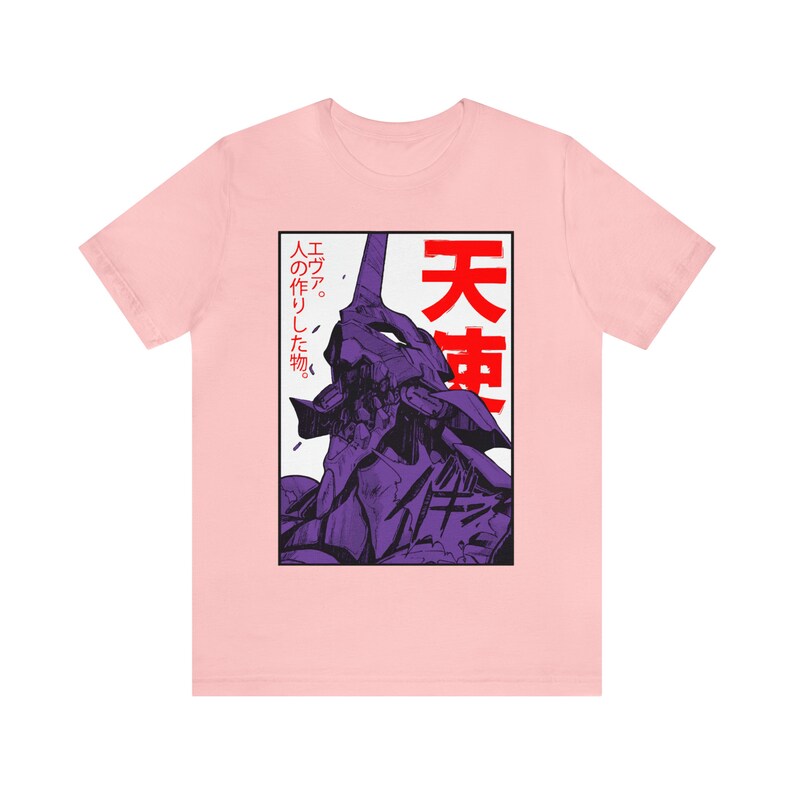 Eva Mech Poster Unisex Graphic Tee, Genesis Shirt, Eva Tshirt, Rei Shirt Pink