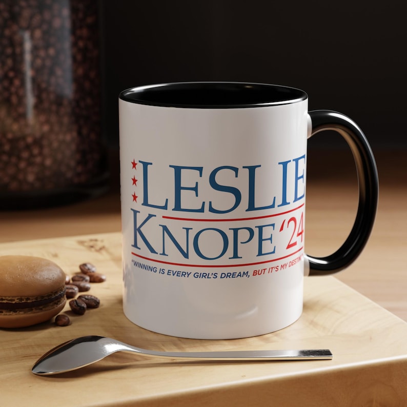 Knope 2024 Accent Coffee Mug, Parks and Recreation Mug, Leslie Knope Mug, Leslie Knope Merch, Leslie Knope 2024, The Office Mug, Nerdy Gift Black