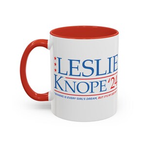 Knope 2024 Accent Coffee Mug, Parks and Recreation Mug, Leslie Knope Mug, Leslie Knope Merch, Leslie Knope 2024, The Office Mug, Nerdy Gift image 9