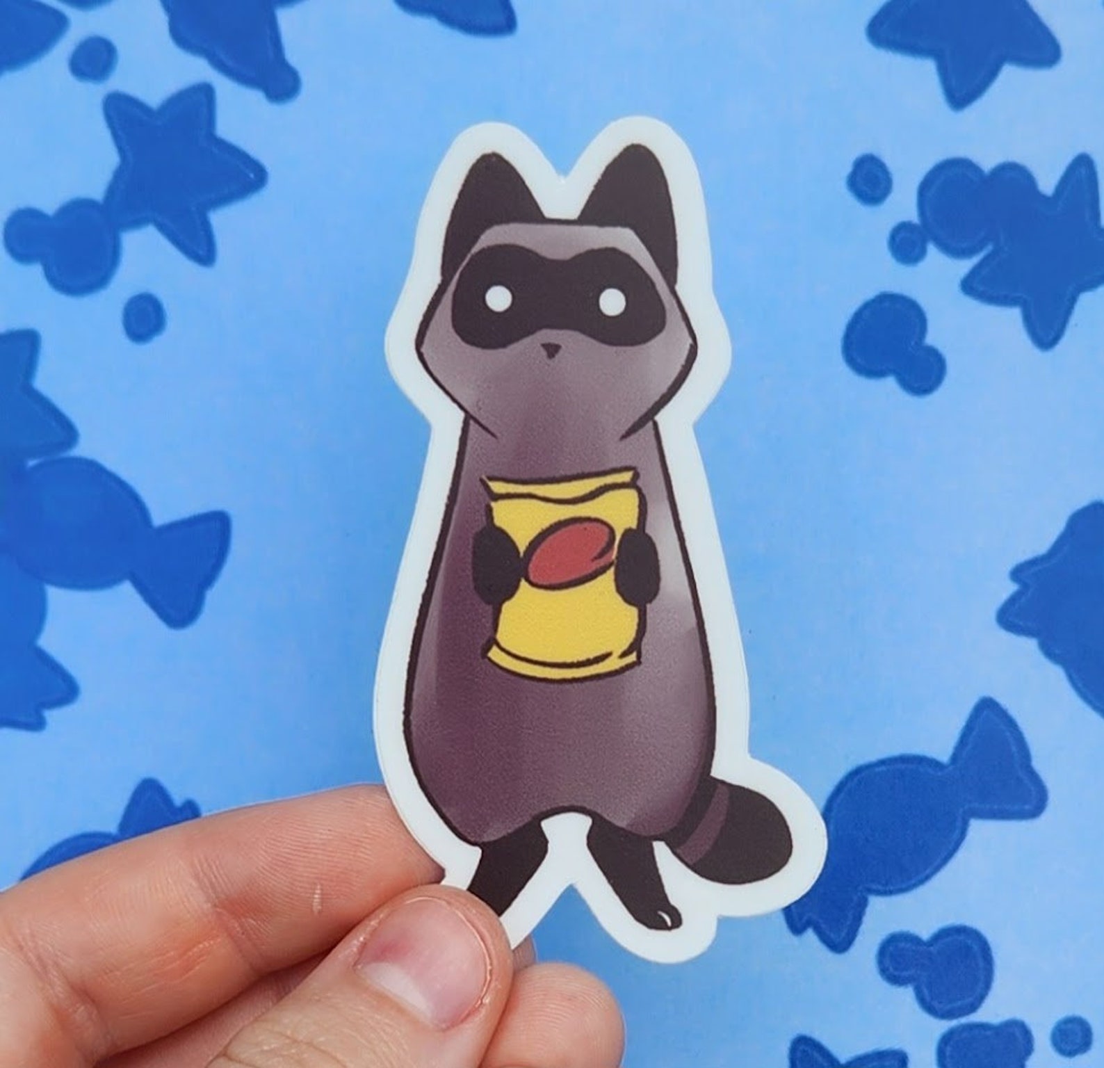 Raccoon Sticker (chip Bag) - Etsy