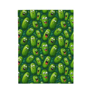 Velveteen Plush Pickle Blanket: Funny Food Pattern