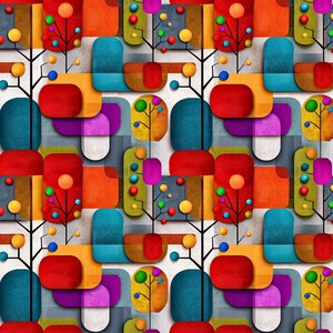Retro Xmas Wrap | Mid Century Gift Paper | Classic Holiday Roll | Vintage Modern Decor