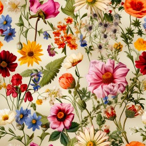 Vintage Floral Granny Chic Wrapping Paper Rolls
