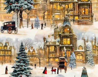 Vintage Victorian Christmas Wrapping Paper