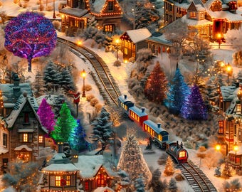 Christmas Dream Town Wrapping Paper – Where the Magic of the Holidays Comes to Life