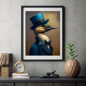 Duck in Blue Top Hat Huge Digital Download Duckcore Instant Download image 4