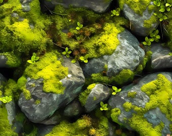 Mossy Rocks Wrapping Paper Rolls | Unique Nature Gift Wrap