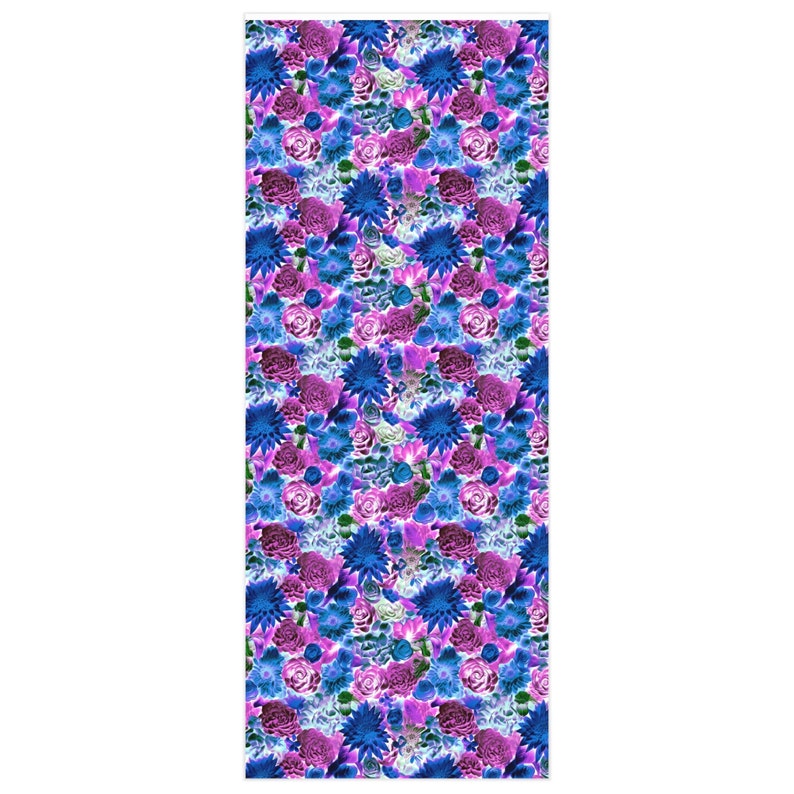 Unique Floral Wrapping Paper Rolls / Inverted Flowers Gift Wrap Paper