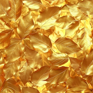 Elegant Faux Gold Leaf Wrapping Paper Rolls - Illusion Metallic Gift Wrap for All Occasions