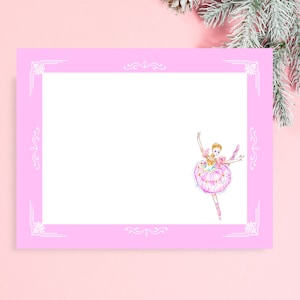 Conjunto de papelaria: Bailarina Rosa