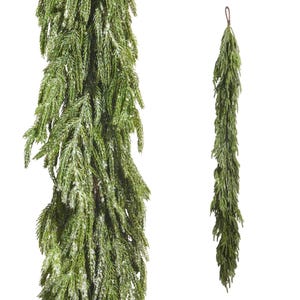 GLITTERED NORFOLK PINE Garland- 6 Feet