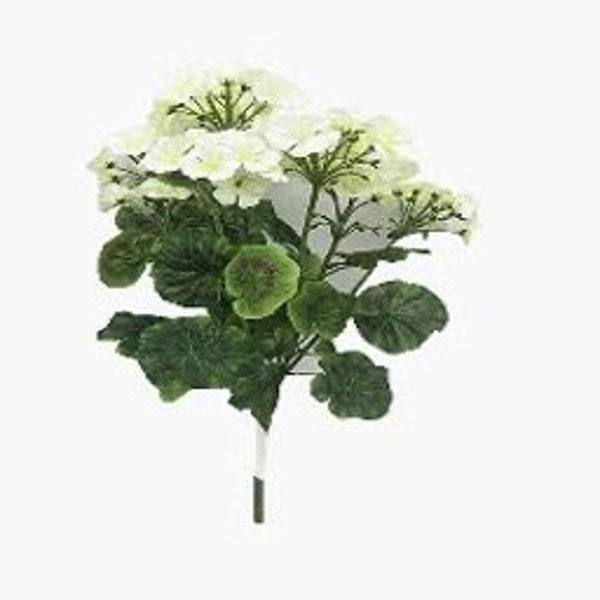 White Geranium Bush, Wreath Supply, Floral