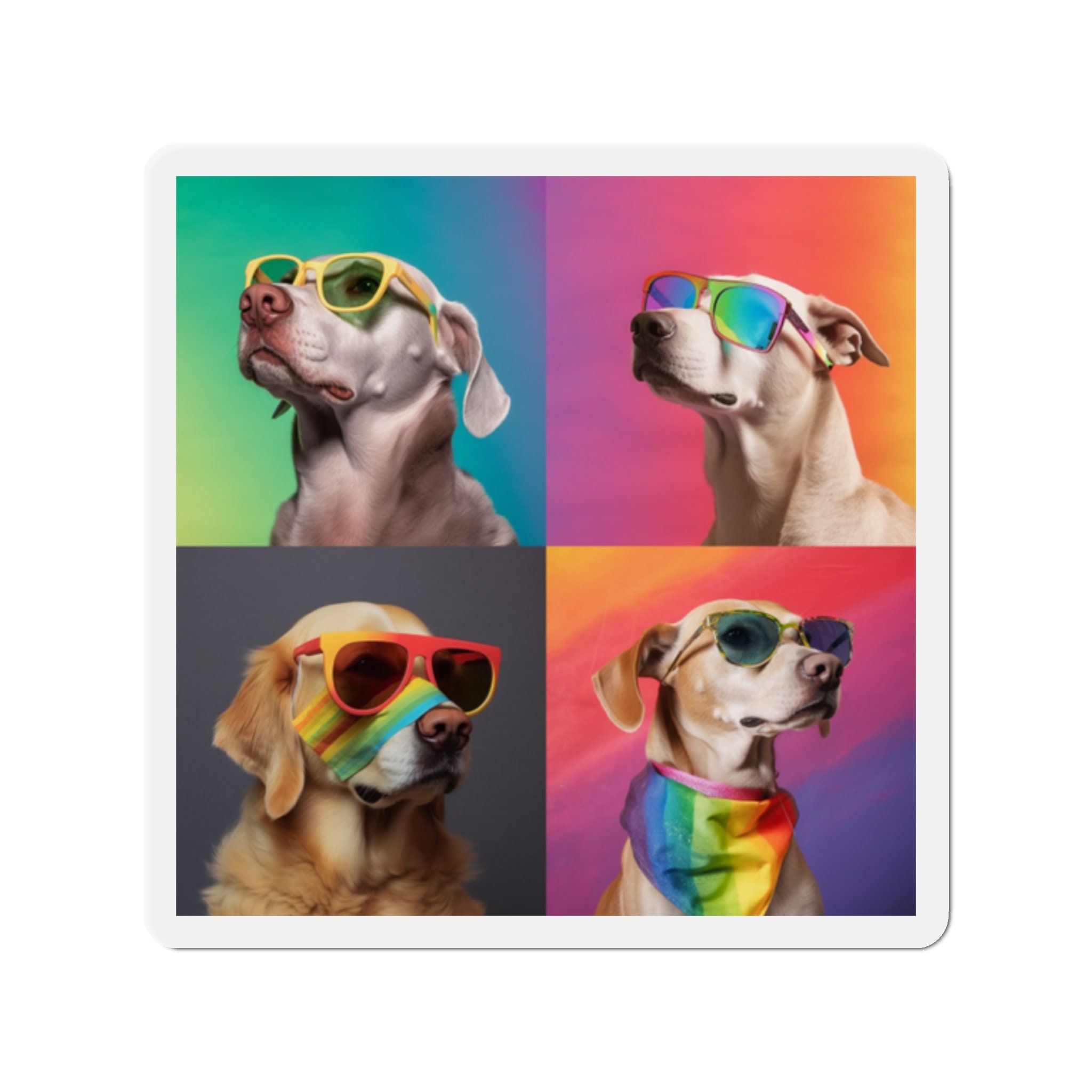 Gay in the Shade:  Die-Cut Magnets