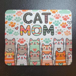 Cat Mom Mousepad, Cat Crowd Mouse Pad, Cat Mom Gifts, Work Mousepad, Desk Accessory, Cute Cats, Cat Lovers, Cute Desk Accessories, Cat Gifts
