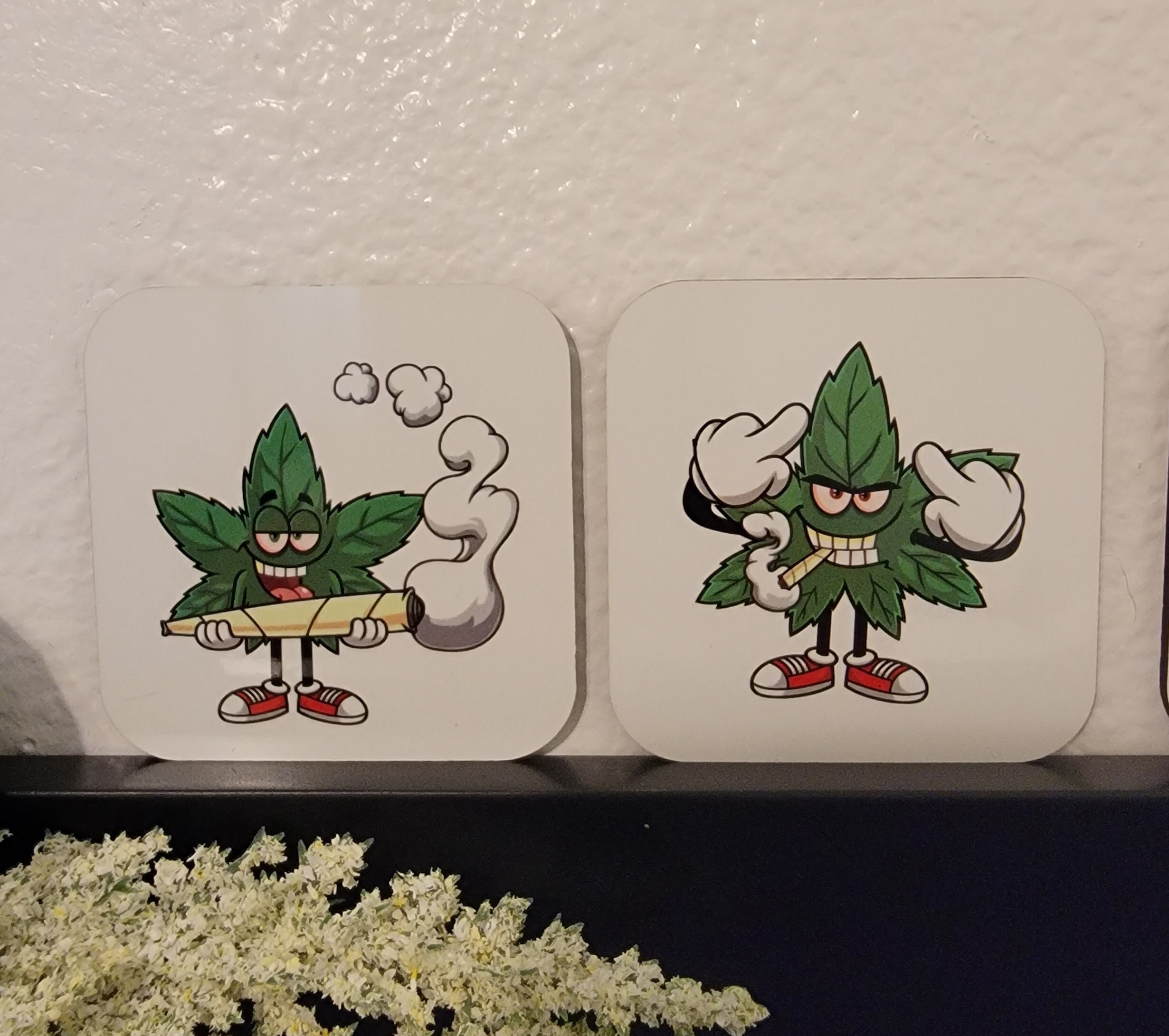 Magnet Funny Cannabis Character Leaves Magnets 420 Magnets Decorative ...