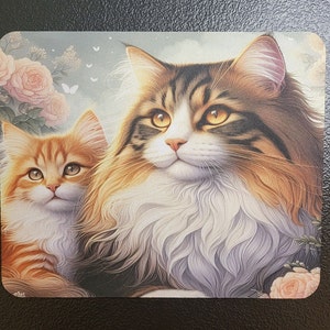 Cat Mousepad, Office Mouse Pad, Gaming Mouse Pad, Desk Mousepad, Desk Accessory, Cute Desk Accessories, Cute Cats, Cat Lovers, Cats Gift
