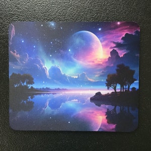 Starry Night Mouse Pad, Fantasy Sky, Cute Desk Accessories, Gaming Mouse Pad, Work Mousepad, Desk Accessory, Office Mousepad, Office Gifts