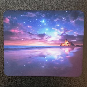 Starry Night Mouse Pad, Fantasy Sky, Cute Desk Accessories, Gaming Mouse Pad, Work Mousepad, Desk Accessory, Office Mousepad, Office Gifts