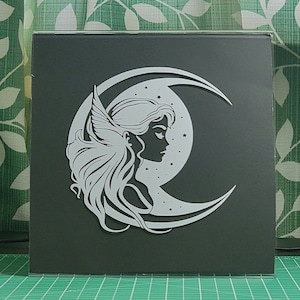 Fairy Decals, Cute Fairy, Car Window Decal, Decal Stickers For Car, Fairy Moon Car Decal, Cute Car Decals, Car Stickers Cute, Crescent Moon