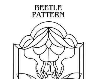 Stained Glass Insect, Stained Glass Beetle Pattern, Digital Download ...